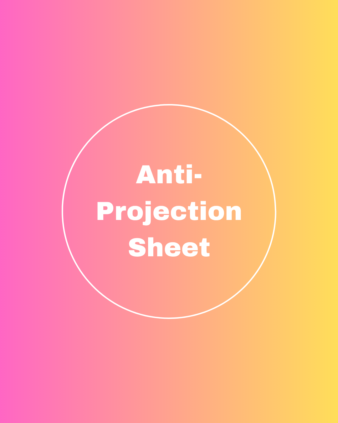 Anti-Projection Sheet